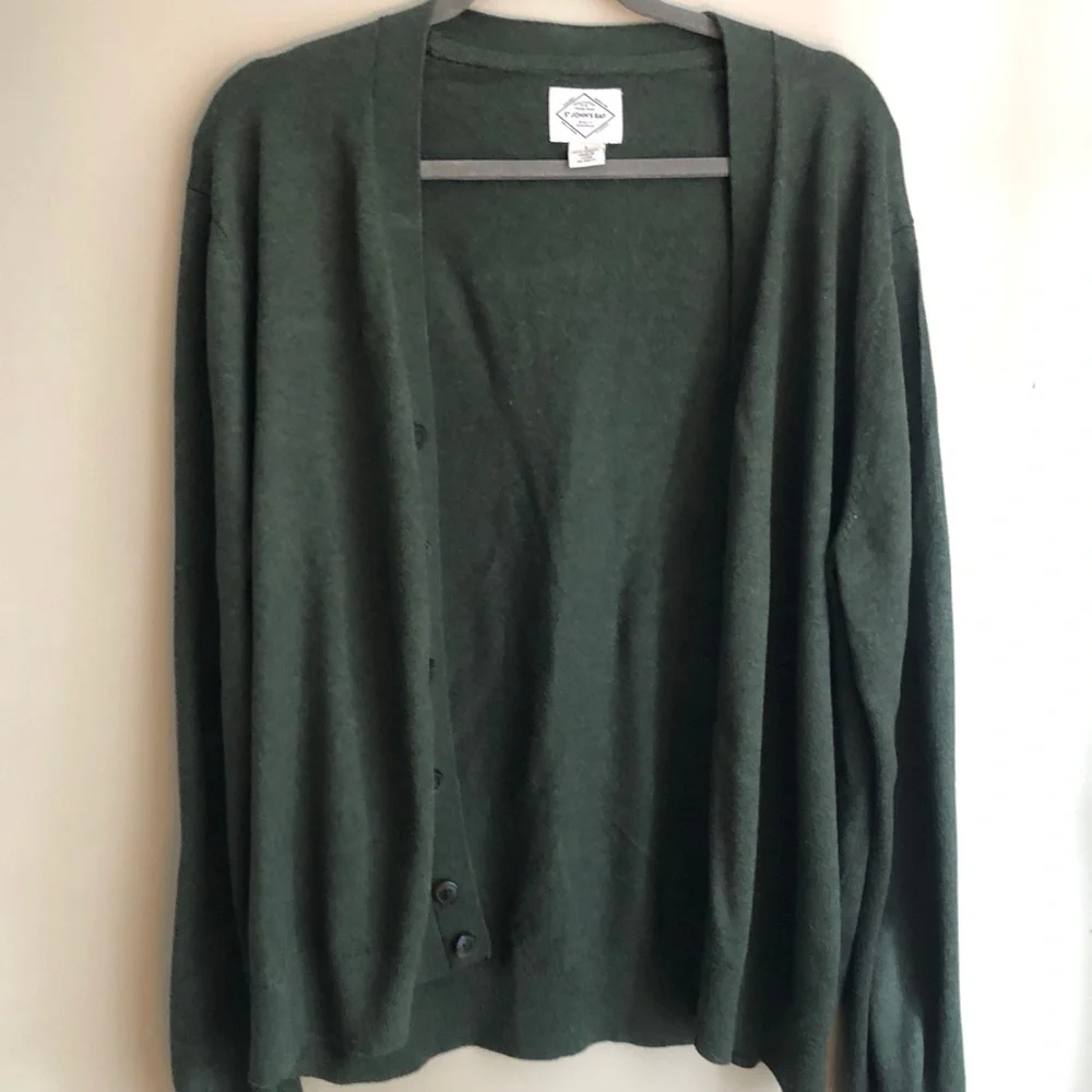 St. John's Bay Green Cardigan